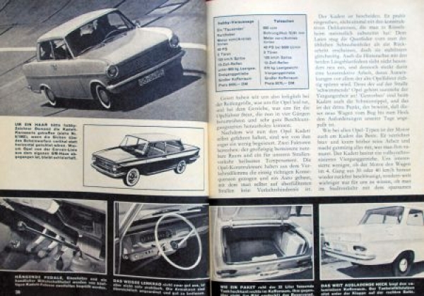 "Hobby - Das Magazin der Technik" 1962 Opel Kadett Technik-Magazin (6226)
